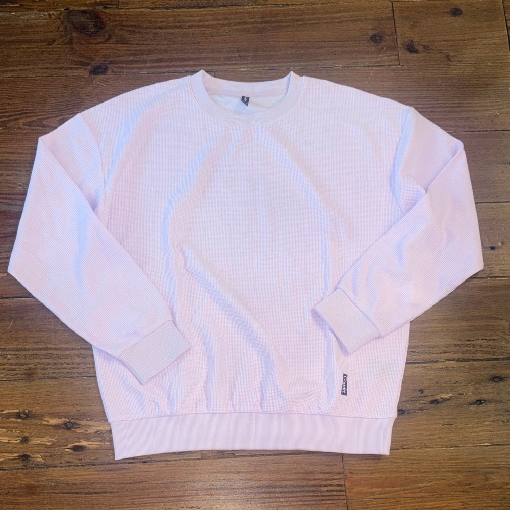 Casual Crewneck Sweater - Light Pink